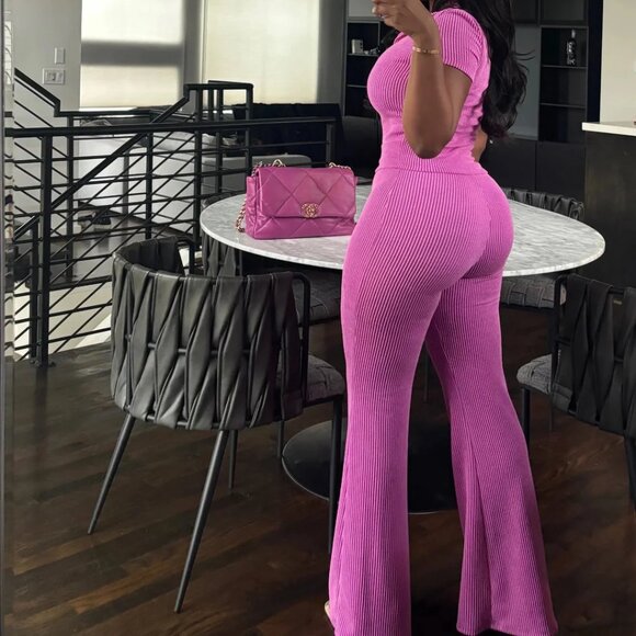 Fashion Nova 'Josie' ribbed top and pants |Top XL | Bottom 1X - Picture 3 of 6